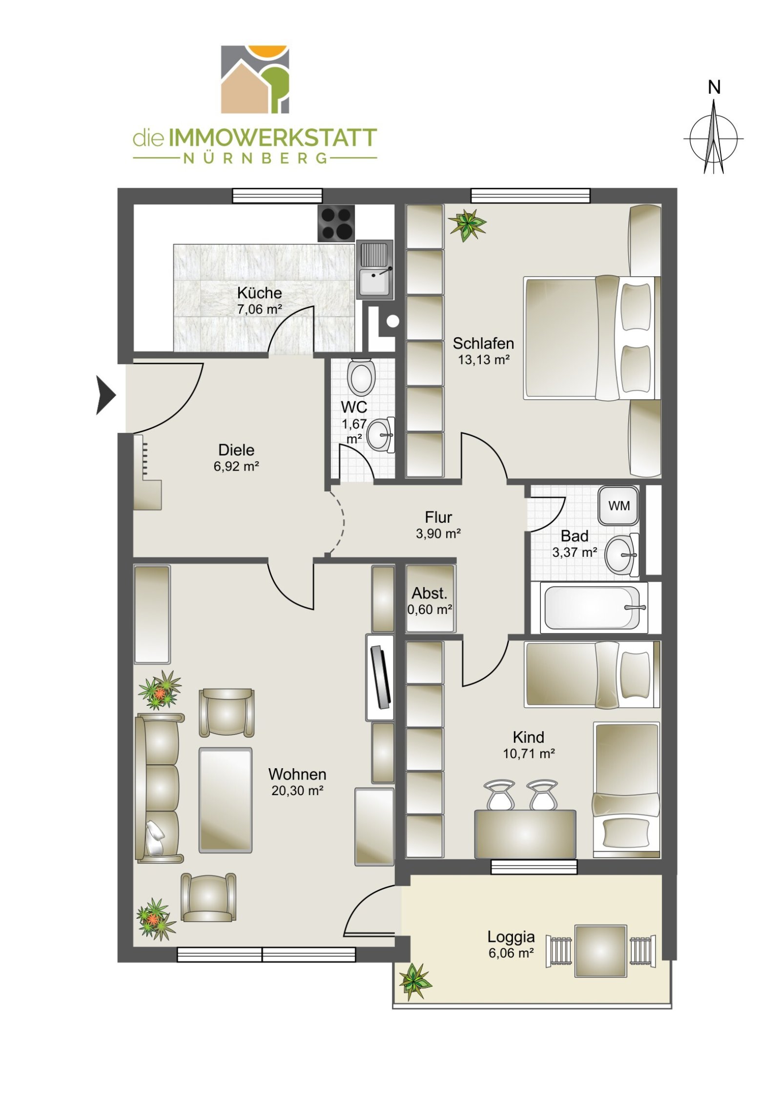 RESERVIERT - Provisionsfrei: Zum Selbstbezug oder zur Kapitalanlage - Schöne 3-Zimmer-Wohnung im beliebten St. Johannis